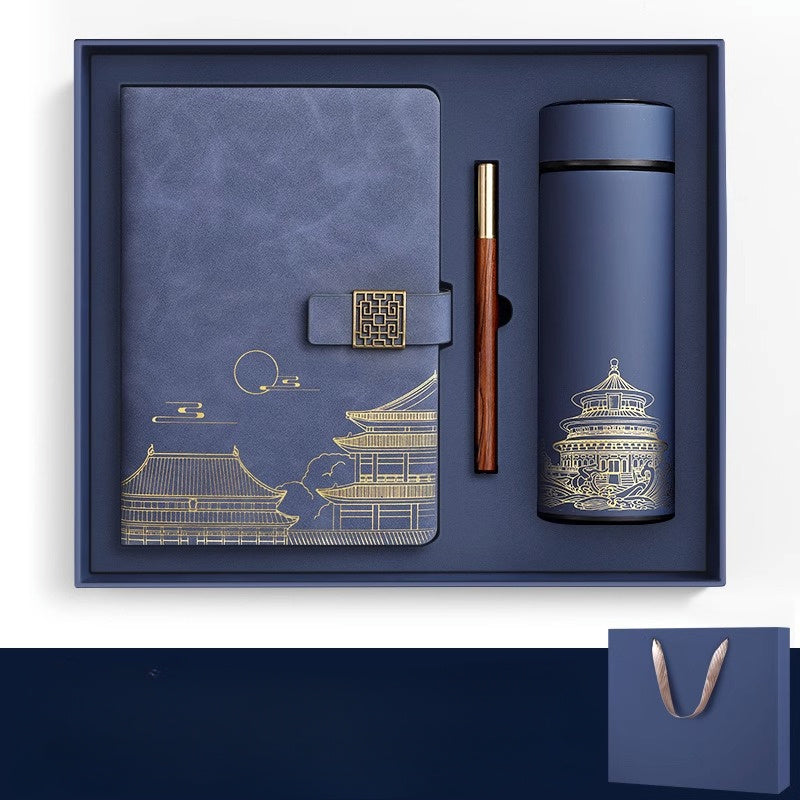 Imperia Luxe Geschenkeset – Notizbuch, Thermosflasche und Stift in Geschenkbox | Brehn