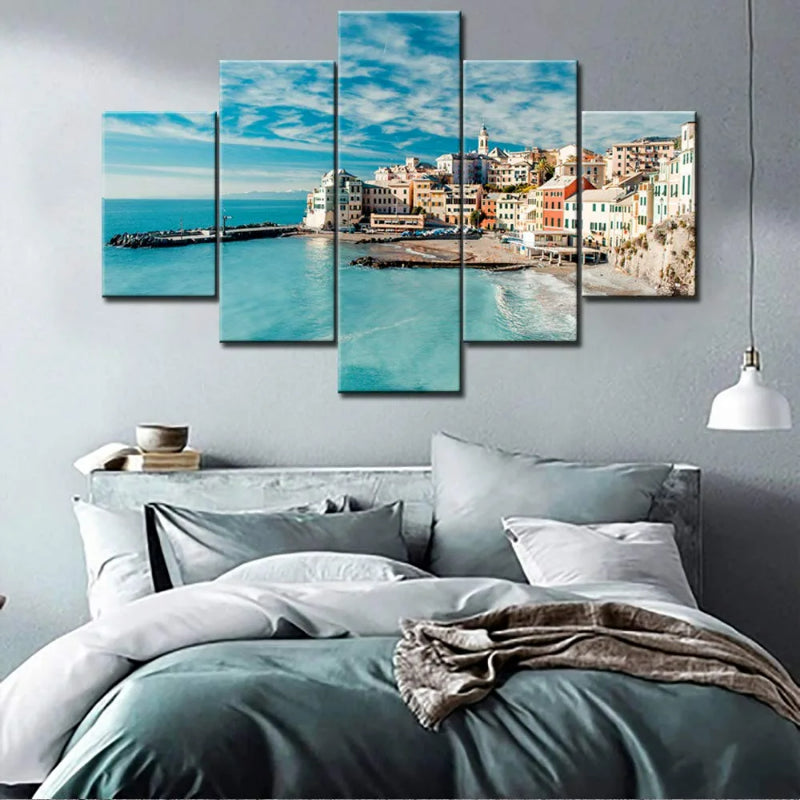 Mittelmeer-Seite 5-teiliges Canvas