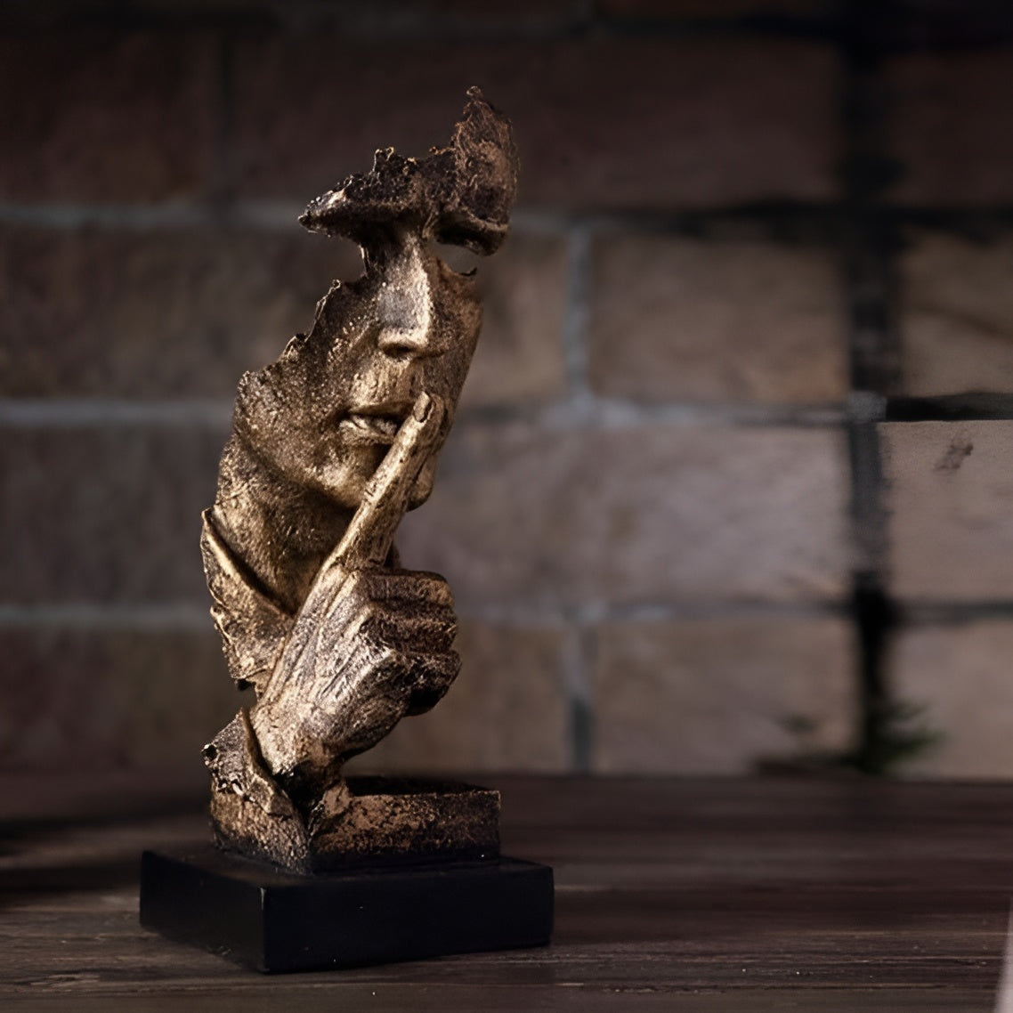 Abstrakte Denker-Skulptur – Moderne Art-déco-Figur aus Kunstharz | Ideal für Wohnzimmer und Büro