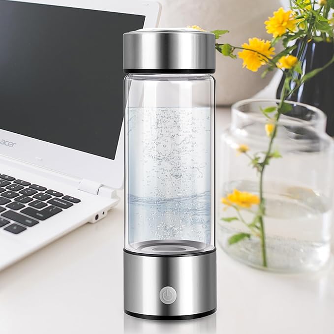 Brehn | Wiederaufladbare alkalische Wasserflasche - Mit Wasser angereichertes Wasserstoff