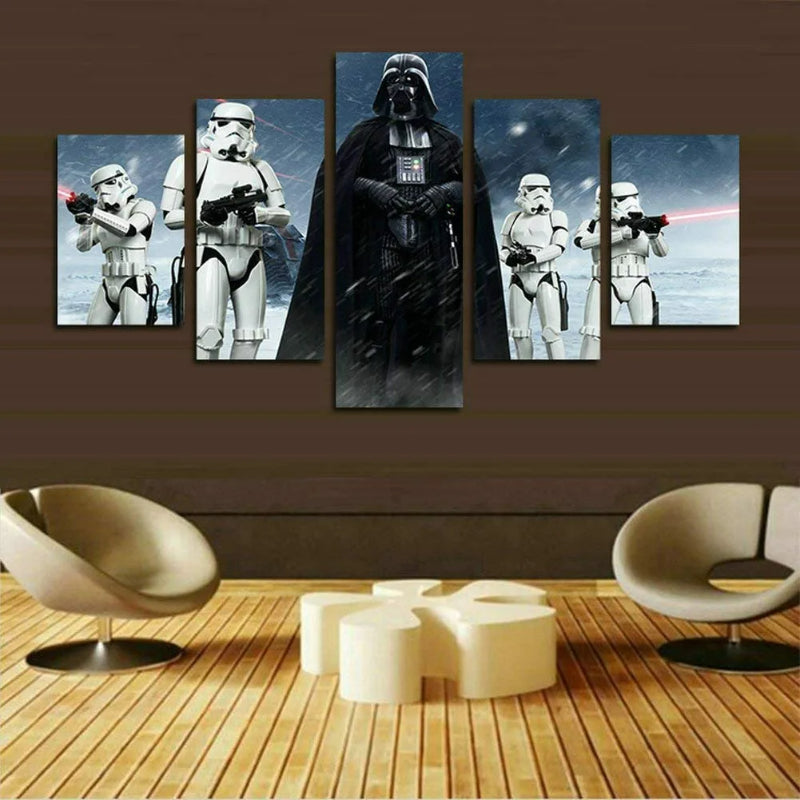Set mit 5 Death Vader Wandbildern