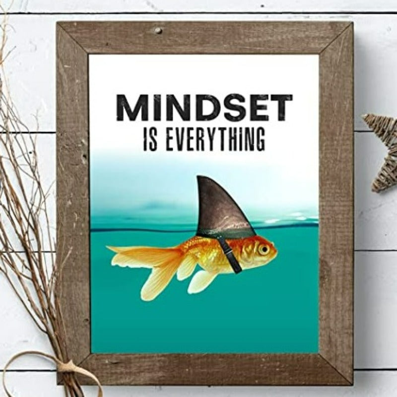 Mindset ist alles - Motivational Wandkunst Poster