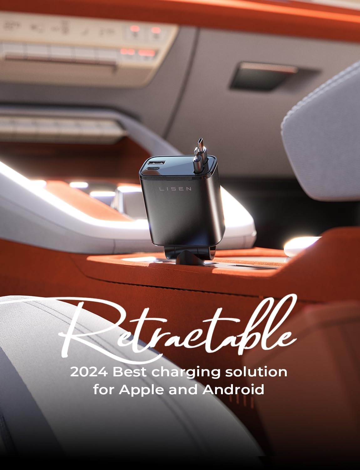Brehn | Teleskop-Ladegerät fürs Auto 69W USB C