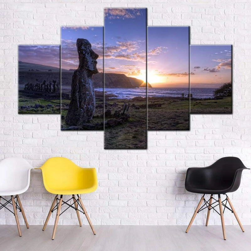 5er-Set Leinwandbilder mit Motiven zur Dekoration der Ostinsel