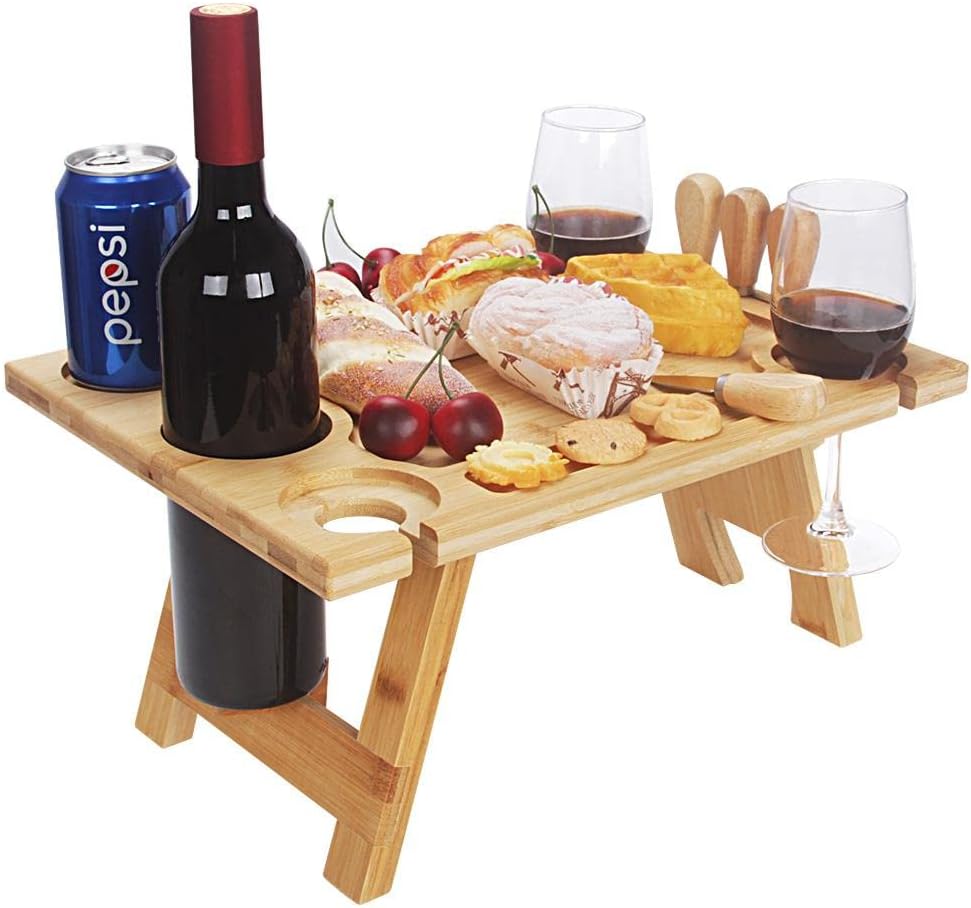 Brehn | Mobiles Holz-Weinregal mit Oberseite