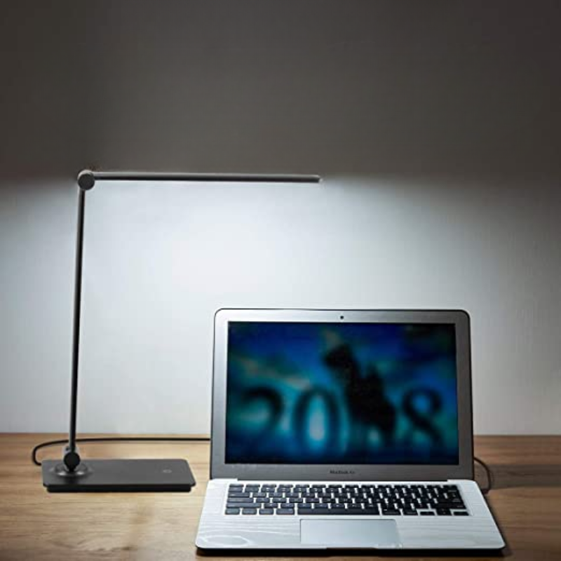 LED-Schreibtischlampe, Touch-Control-Schreibtischlampe mit 3 Helligkeitsstufen, dimmbare Bürolampe mit verstellbarem Arm, faltbare Tischlampe für Schreibtisch Schlafzimmer Nachttisch Büro