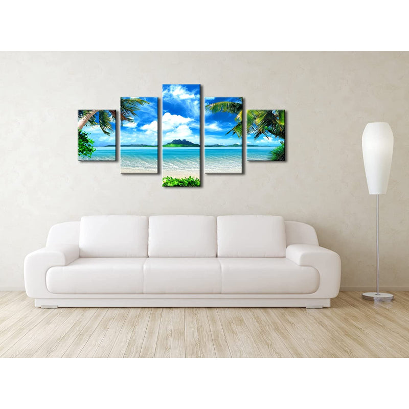 5-teilige Ozeanlandschaft Leinwand Wandkunst Malerei
