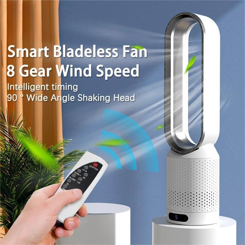 Tragbarer bladeless Ventilator mit Luftreinigung und Fernbedienung | Brehn