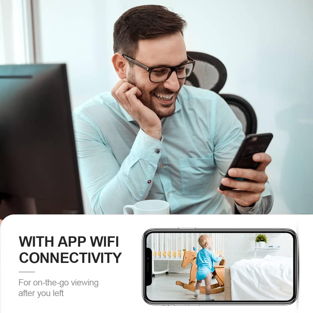 Mini-Überwachungskamera 4K, WLAN, versteckte Innenkamera mit Nachtsicht