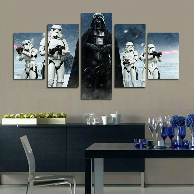 Set mit 5 Death Vader Wandbildern