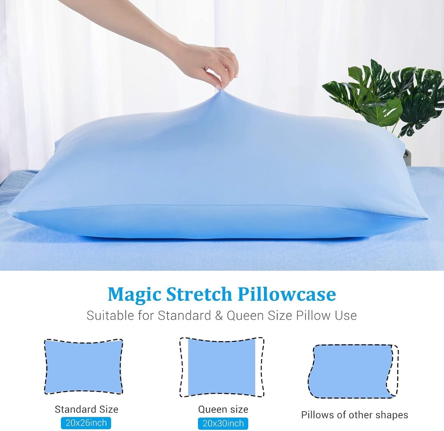 2-Pack Premium Seidige Super Kühlende Blau Kissenbezüge – Extreme Q-Max 0.5 | Brehn