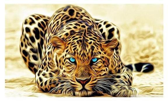 Leopard on the Prowl - GemPaint Kit | Brehn