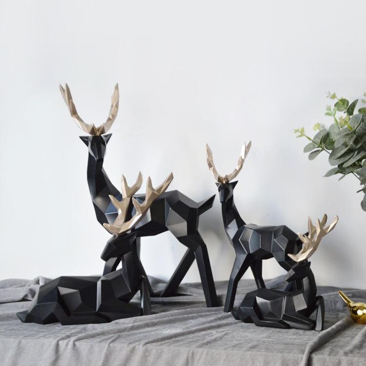 Abstrakte Hirschfigurenpaar