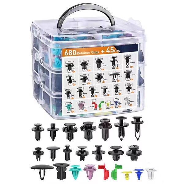 Auto-Befestigungsclips-Set 680 Teile | Brehn