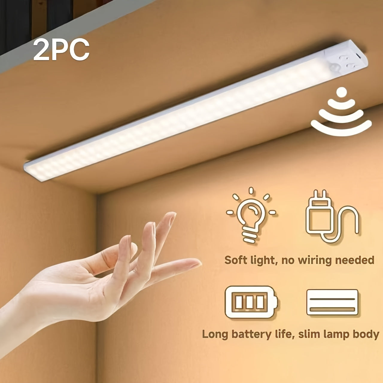 LED Unterbauleuchte mit Bewegungsmelder 2er Set | Brehn