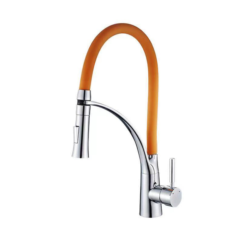 Moderne 1-Hand Waschbeckenarmaturen Kupfer Berührungslos mit Wasserspender Standard Küchenarmatur