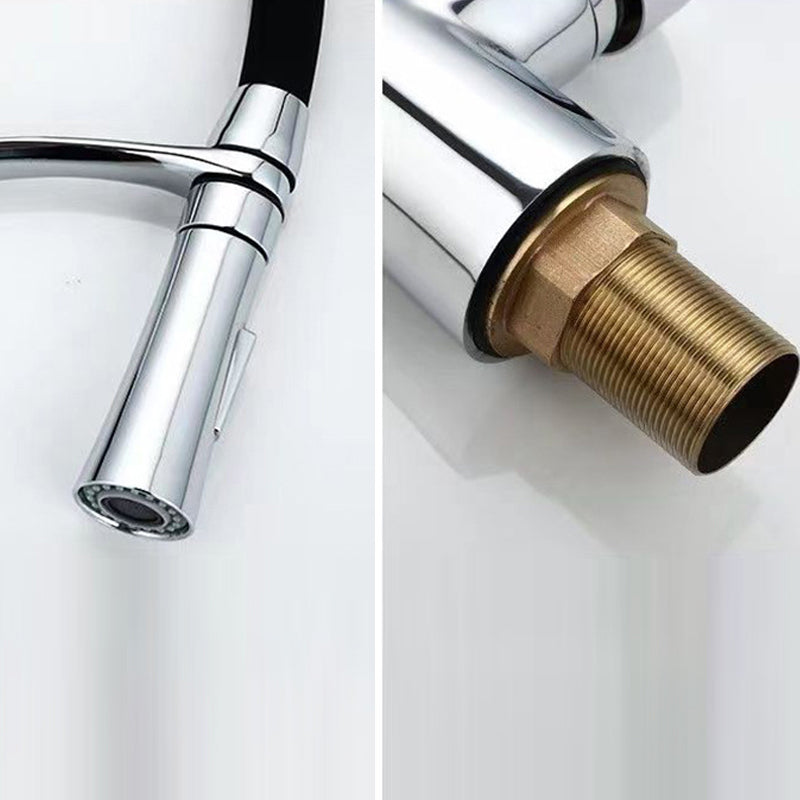 Moderne 1-Hand Waschbeckenarmaturen Kupfer Berührungslos mit Wasserspender Standard Küchenarmatur