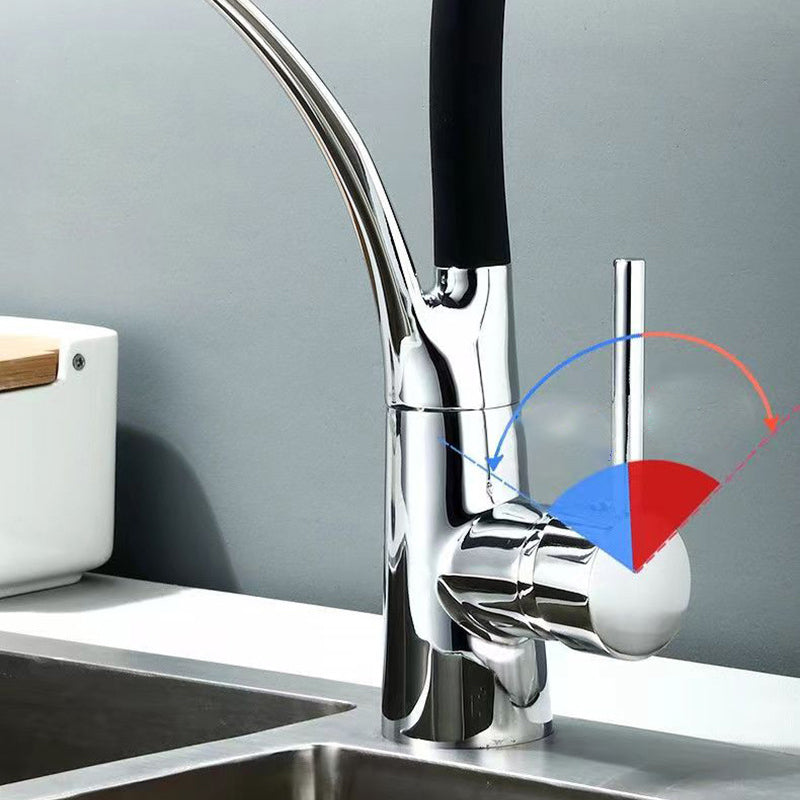 Moderne 1-Hand Waschbeckenarmaturen Kupfer Berührungslos mit Wasserspender Standard Küchenarmatur