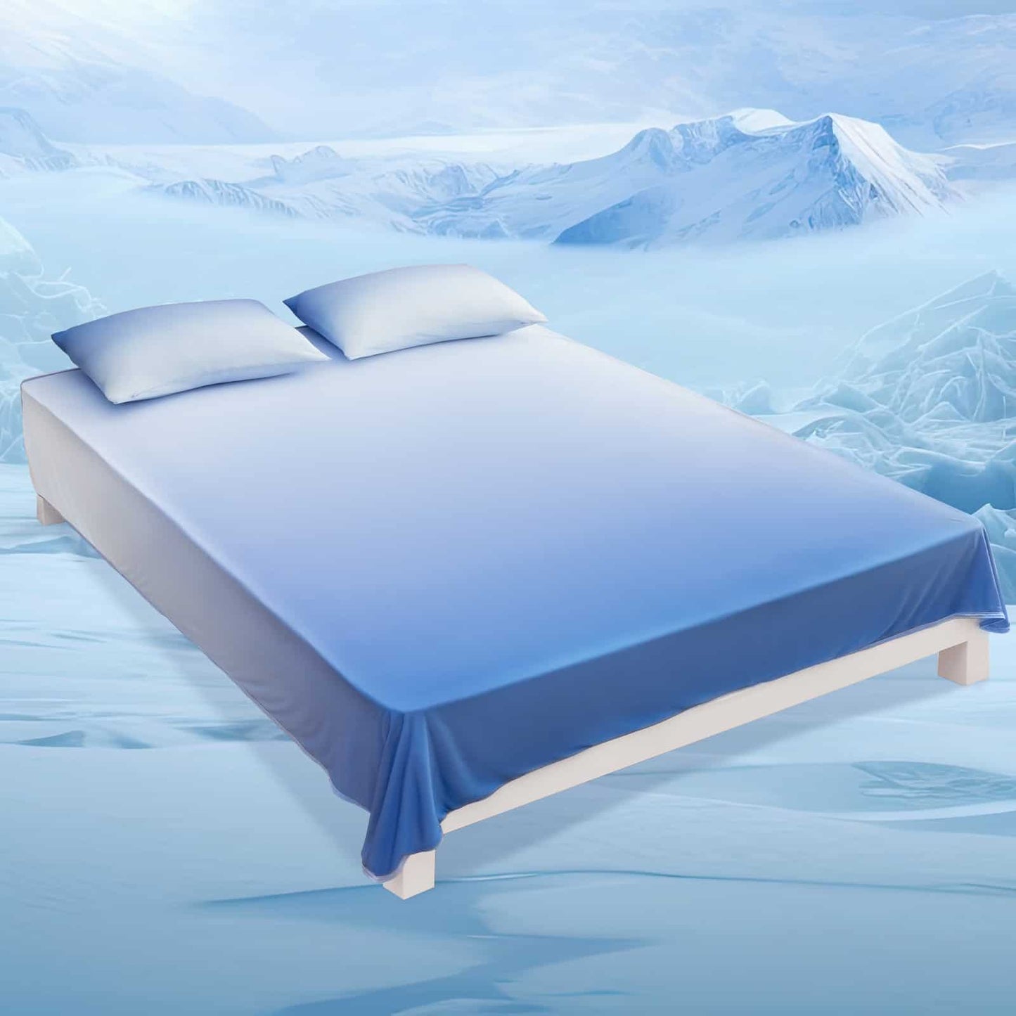 Q-Max > 0.5 Gradient Blau Kühldecke – Doppelseitig, Atmungsaktiv & Maschinenwaschbar | Brehn