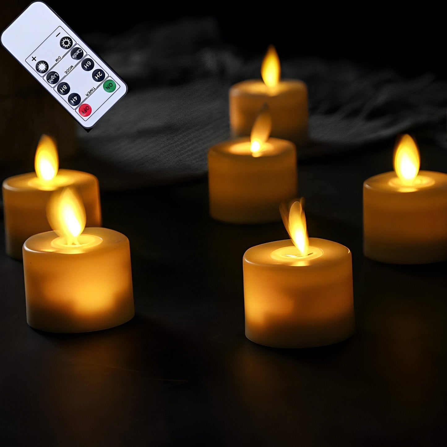Elektronische Kerze mit bewegter Flamme | Dochtlose LED-Kerze