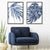 Blaue Monstera Papyrus Aquarellrahmen Set mit 2 Kunstdrucken