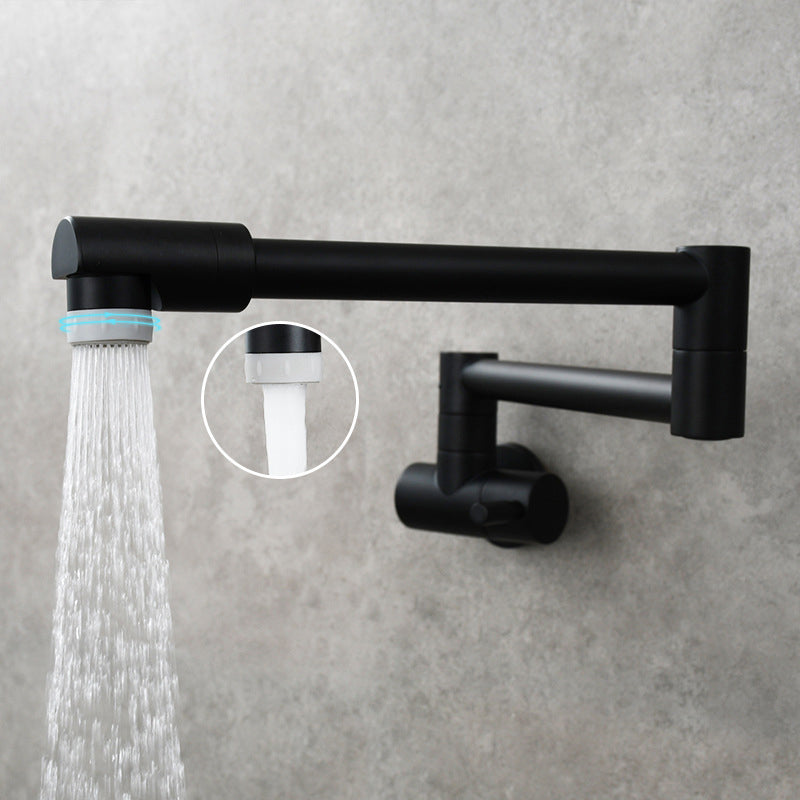 Moderner Zieh-Auslauf-Wasserhahn Einhebel Wandmontierter Topf-Füller Niedriger Profil 1-Loch Füller