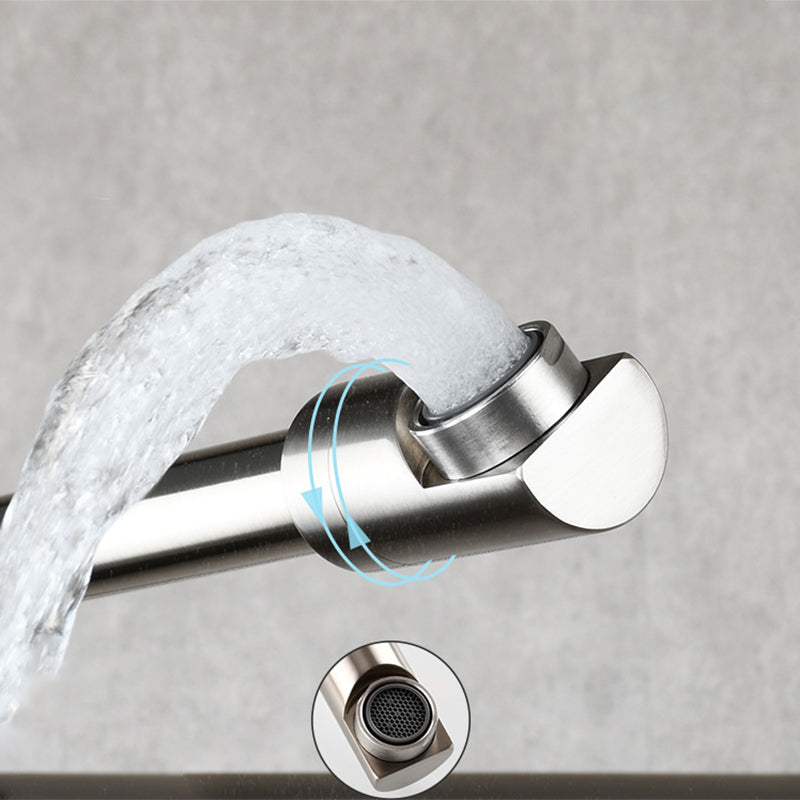 Moderner Zieh-Auslauf-Wasserhahn Einhebel Wandmontierter Topf-Füller Niedriger Profil 1-Loch Füller