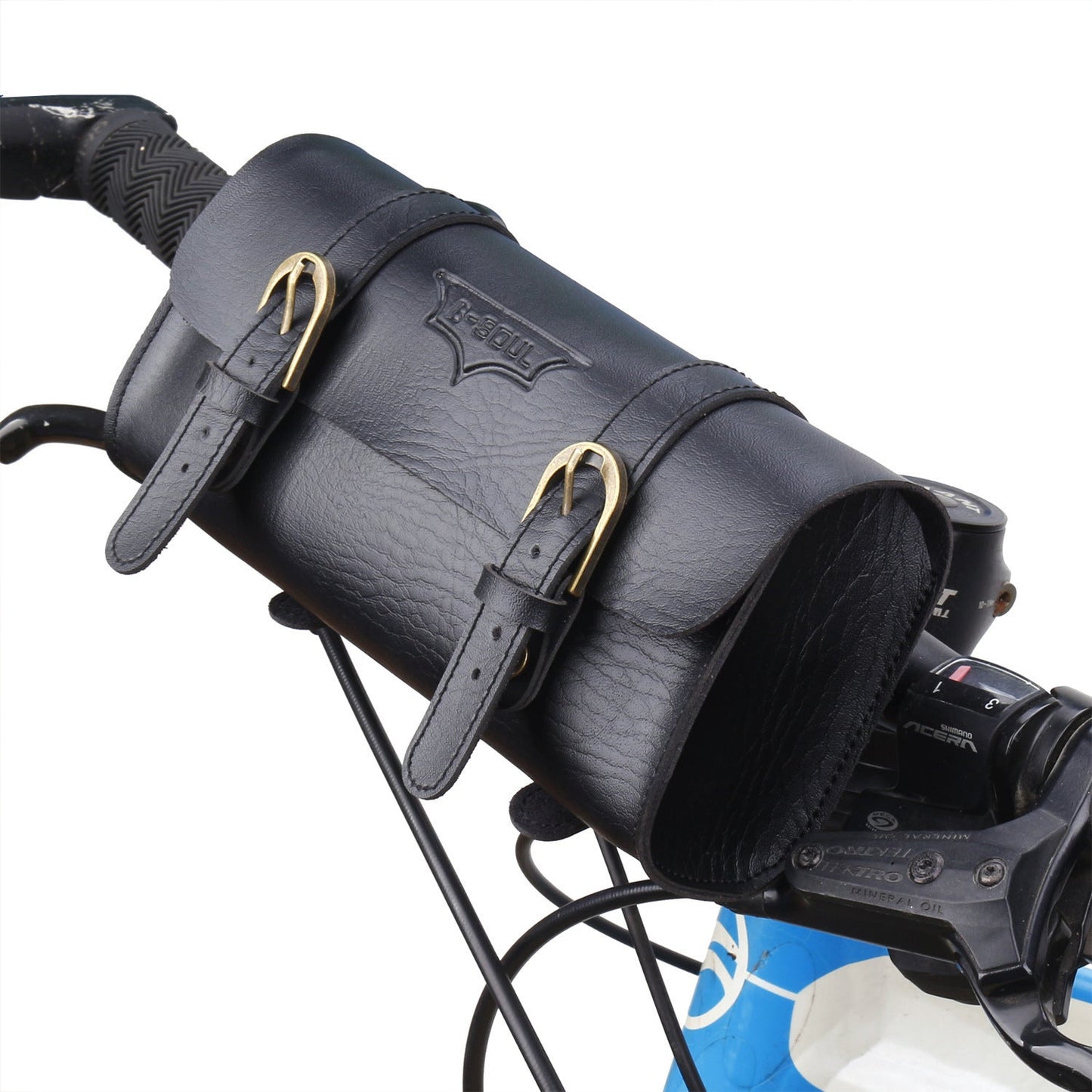 Vintage Leder Werkzeugrolle Fahrrad Lenker Tasche Brehn