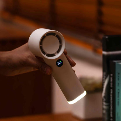 3600mAh USB wiederaufladbarer Handventilator mit LED-Lampe | Brehn