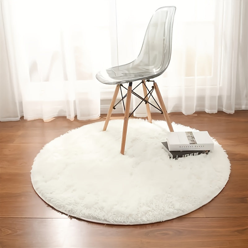 Gemütlicher runder Plüsch-Teppich – Ultraweicher Teppich für Wohnzimmer & Schlafzimmer | Brehn