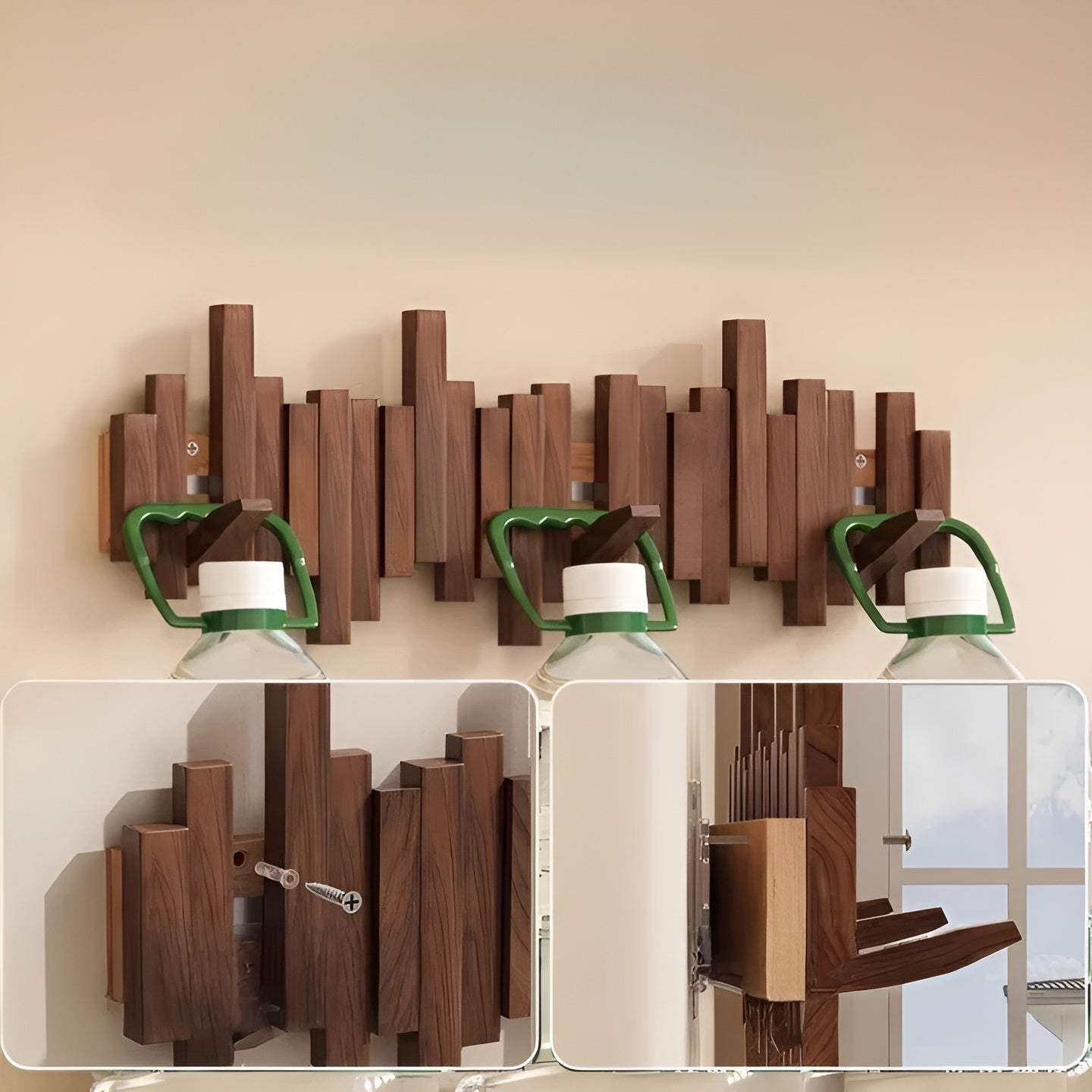 Stilvoller Holzkleiderschrank – FlexiBrehn Magnethaken für mehr Ordnung | Ideal fürs Schlafzimmer