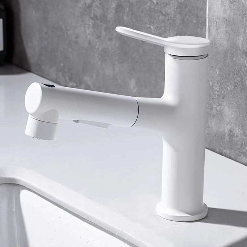 Zeitgenössischer Waschbecken Wasserhahn Plian Niedriger Bogen Drei-Loch Badewasserhahn
