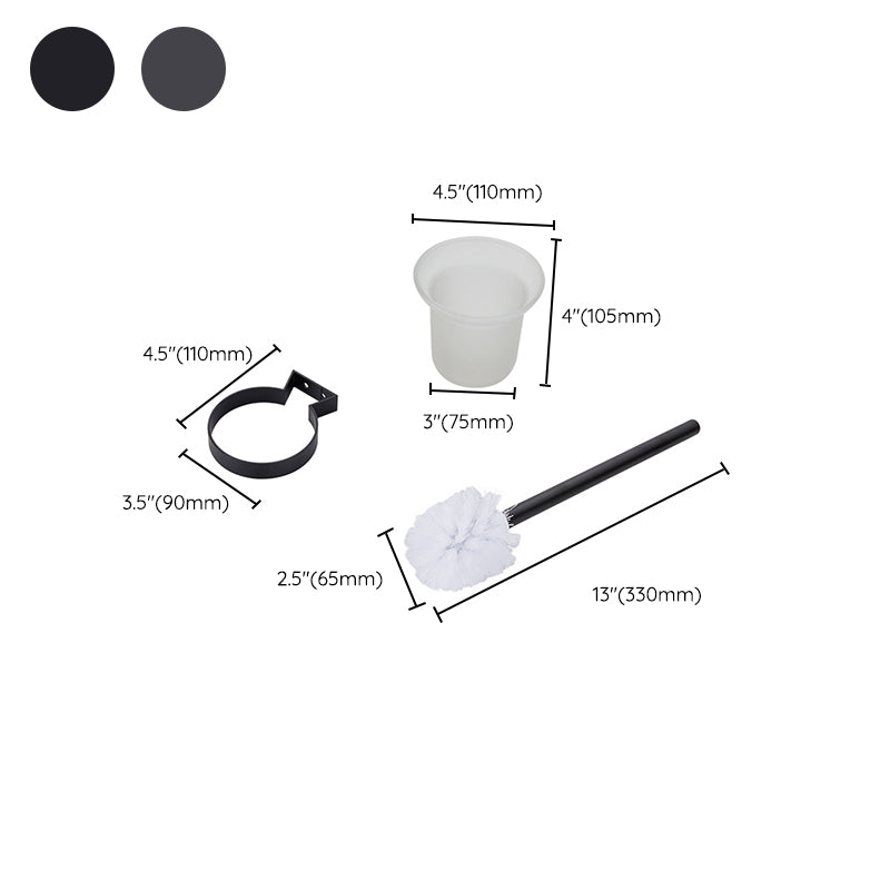 Modernes Badezimmerzubehörset Matt Schwarz/Grau Badezimmerregal/Handtuchhalter & Papierhalter