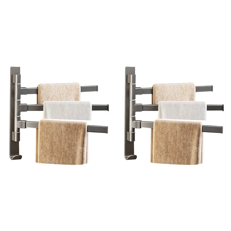 Zeitgenössisches graues Badezimmerzubehör-Set Aluminium-Handtuchhalter