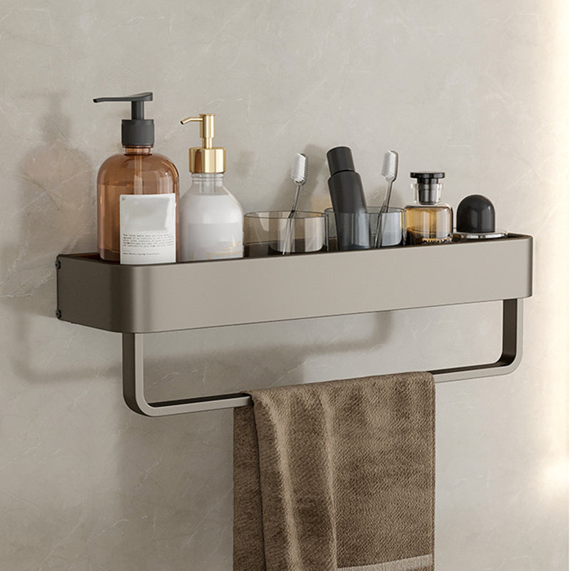 Zeitgenössisches Aluminium Badezimmer Zubehör Set Graue Badablage