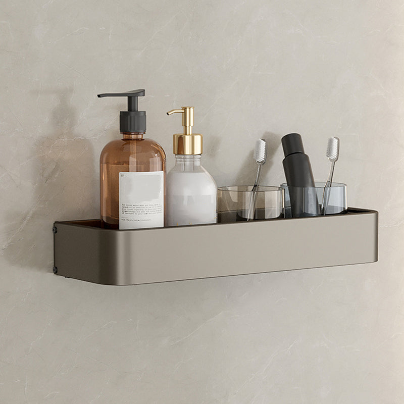 Zeitgenössisches Aluminium Badezimmer Zubehör Set Graue Badablage