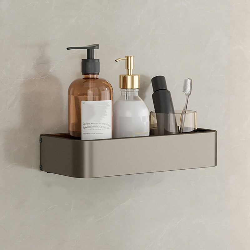 Zeitgenössisches Aluminium Badezimmer Zubehör Set Graue Badablage