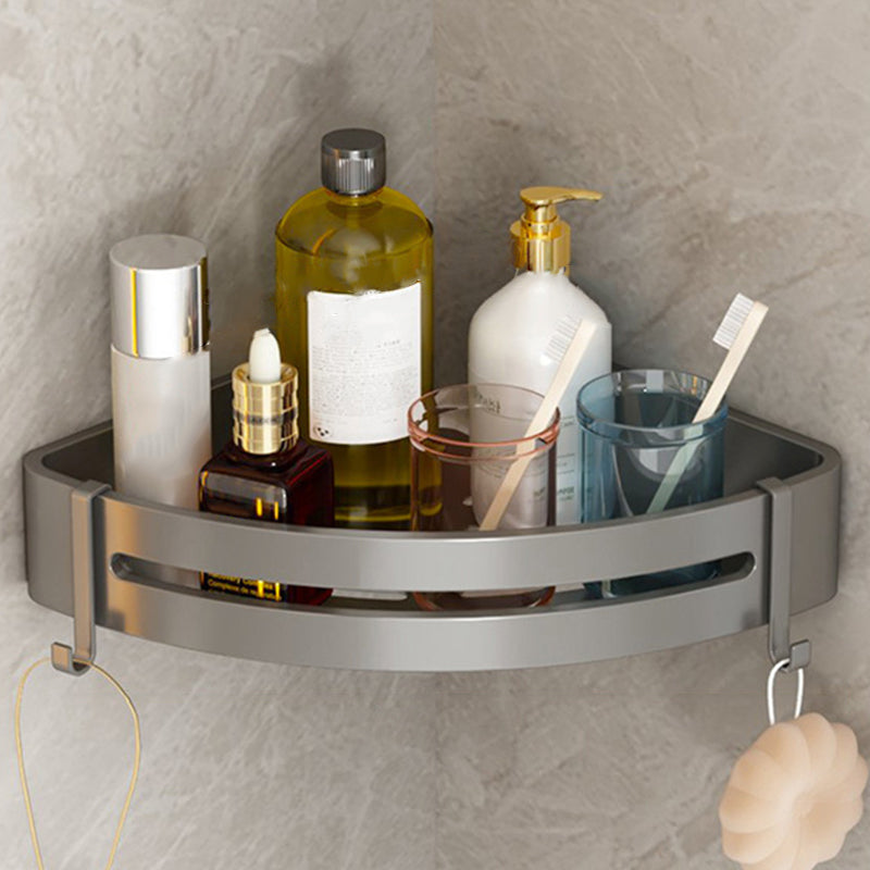 Zeitgenössisches Aluminium Badezimmer Zubehör Set Graue Badablage
