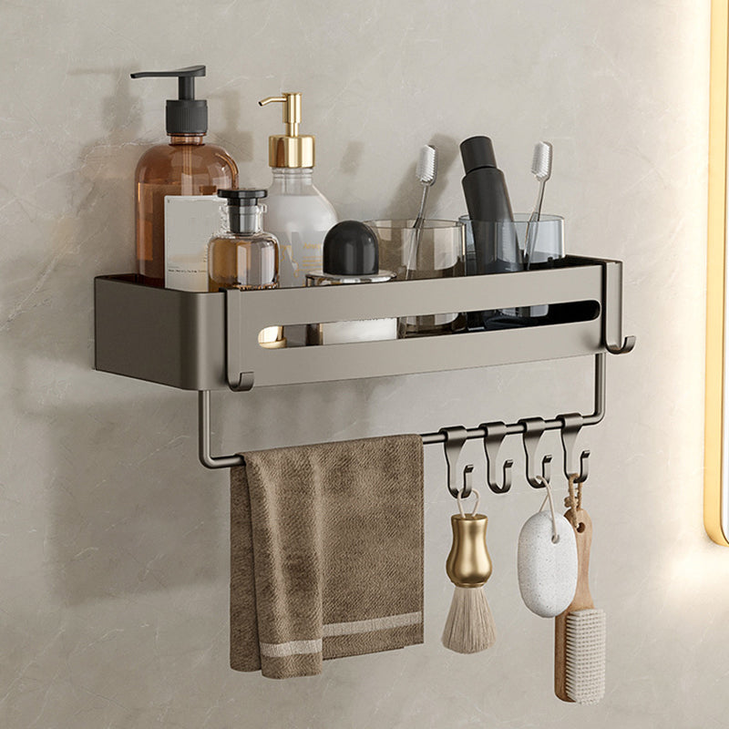 Zeitgenössisches Aluminium Badezimmer Zubehör Set Graue Badablage