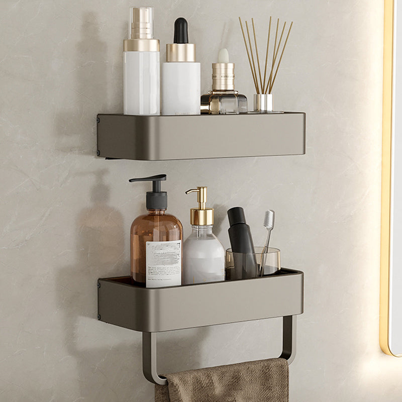 Zeitgenössisches Aluminium Badezimmer Zubehör Set Graue Badablage