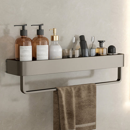 Zeitgenössisches Aluminium Badezimmer Zubehör Set Graue Badablage