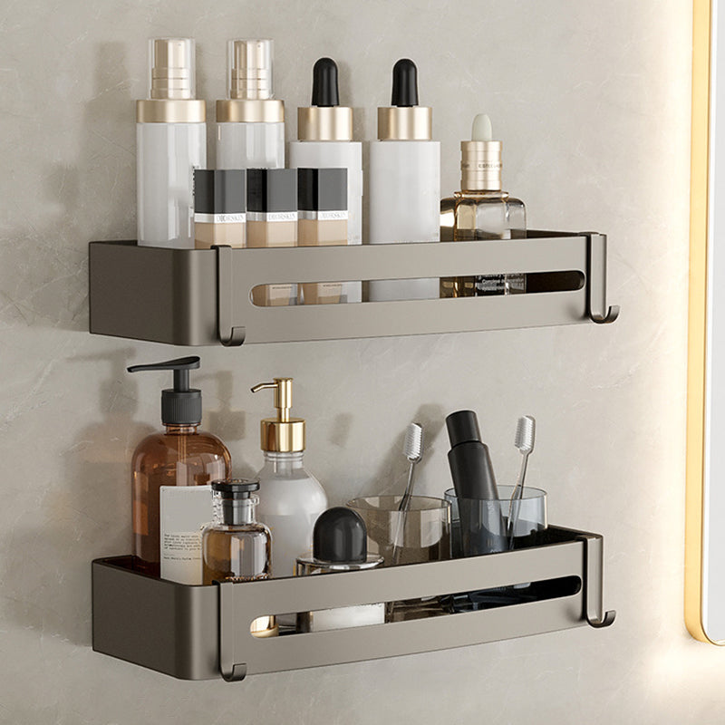 Zeitgenössisches Aluminium Badezimmer Zubehör Set Graue Badablage