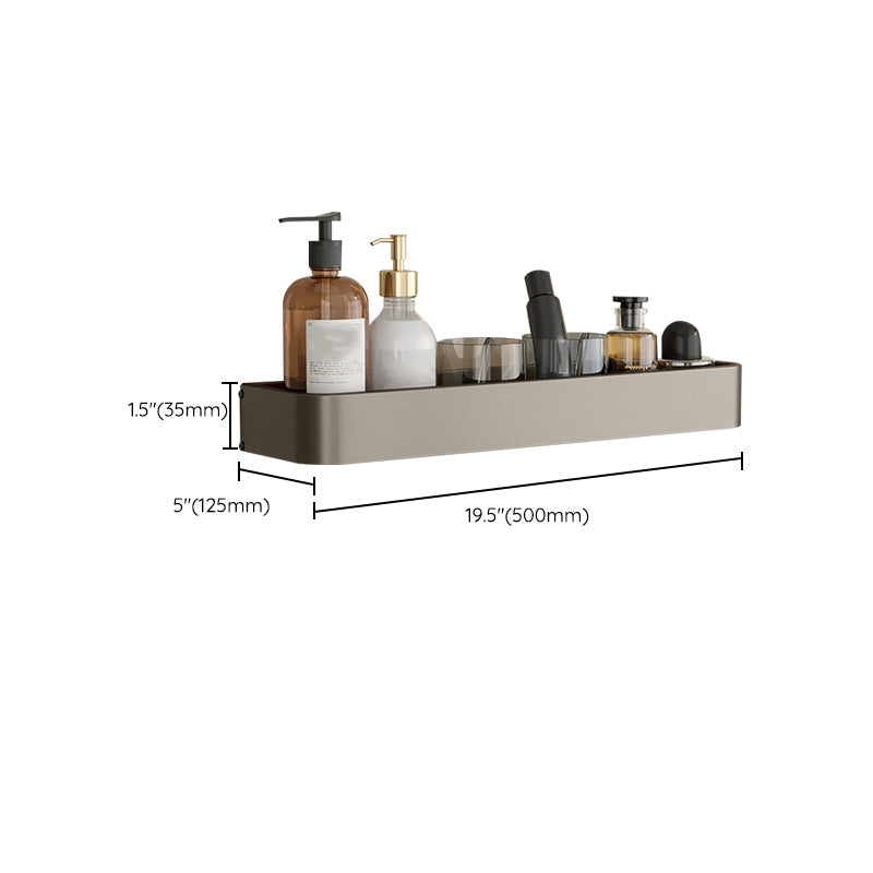 Zeitgenössisches Aluminium Badezimmer Zubehör Set Graue Badablage