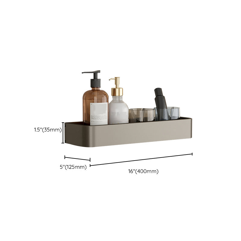 Zeitgenössisches Aluminium Badezimmer Zubehör Set Graue Badablage