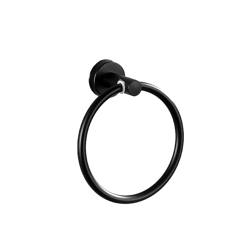 Modernes Badzubehör Set aus gebürstetem Edelstahl verchromt Handtuchstange/Ring & Bademantelhaken