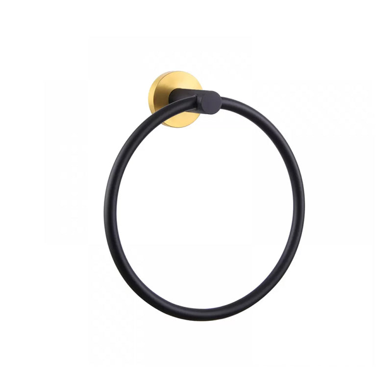 Modernes Badzubehör Set aus gebürstetem Edelstahl verchromt Handtuchstange/Ring & Bademantelhaken