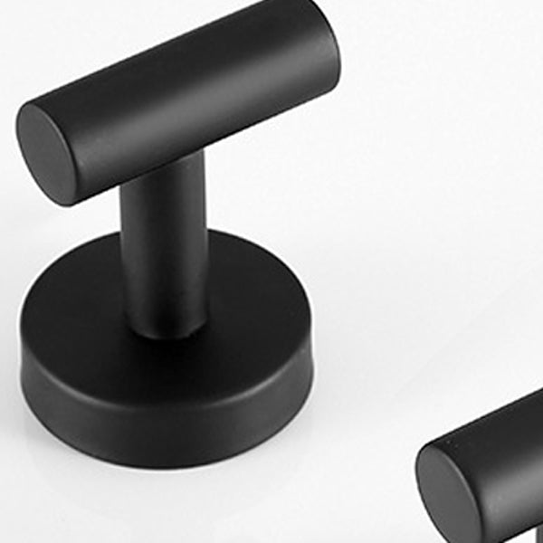 Modernes Badzubehör Set aus gebürstetem Edelstahl verchromt Handtuchstange/Ring & Bademantelhaken