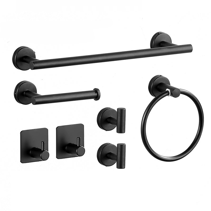 Modernes Badzubehör Set aus gebürstetem Edelstahl verchromt Handtuchstange/Ring & Bademantelhaken