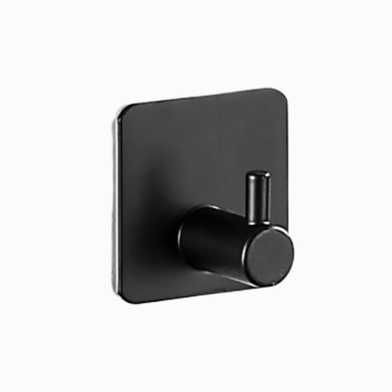 Modernes Badzubehör Set aus gebürstetem Edelstahl verchromt Handtuchstange/Ring & Bademantelhaken