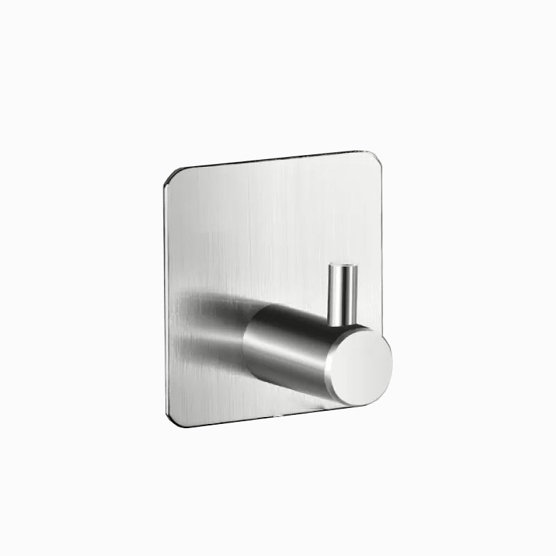 Modernes Badzubehör Set aus gebürstetem Edelstahl verchromt Handtuchstange/Ring & Bademantelhaken